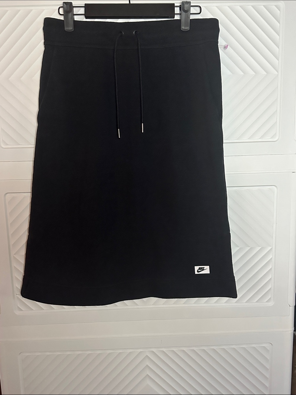 Nike Black Midi Skirt with Drawstring Waist